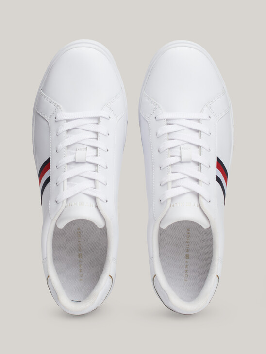 Essential Leather Signature Tape Court Trainers