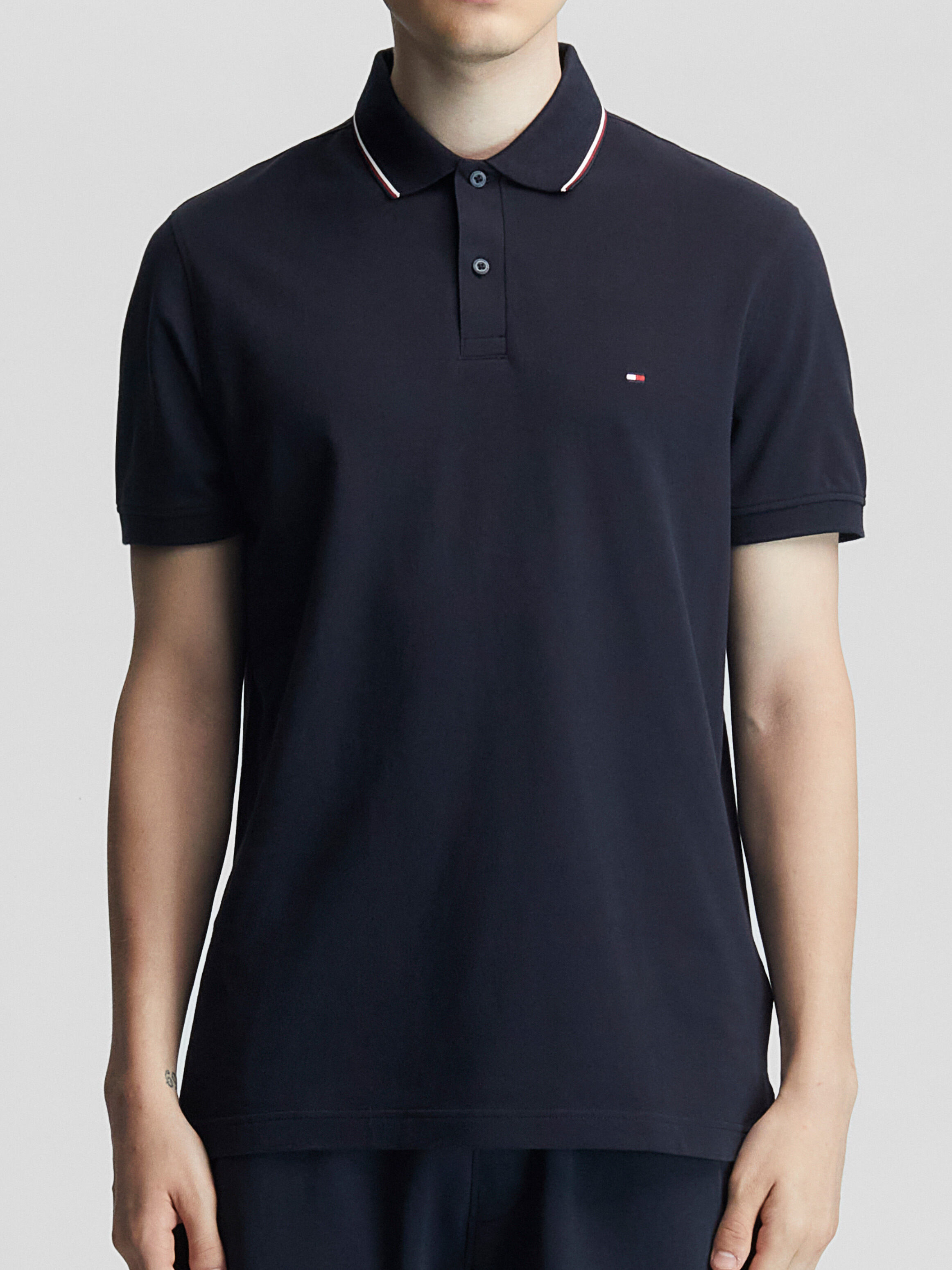 Polo noir 2025 tommy hilfiger