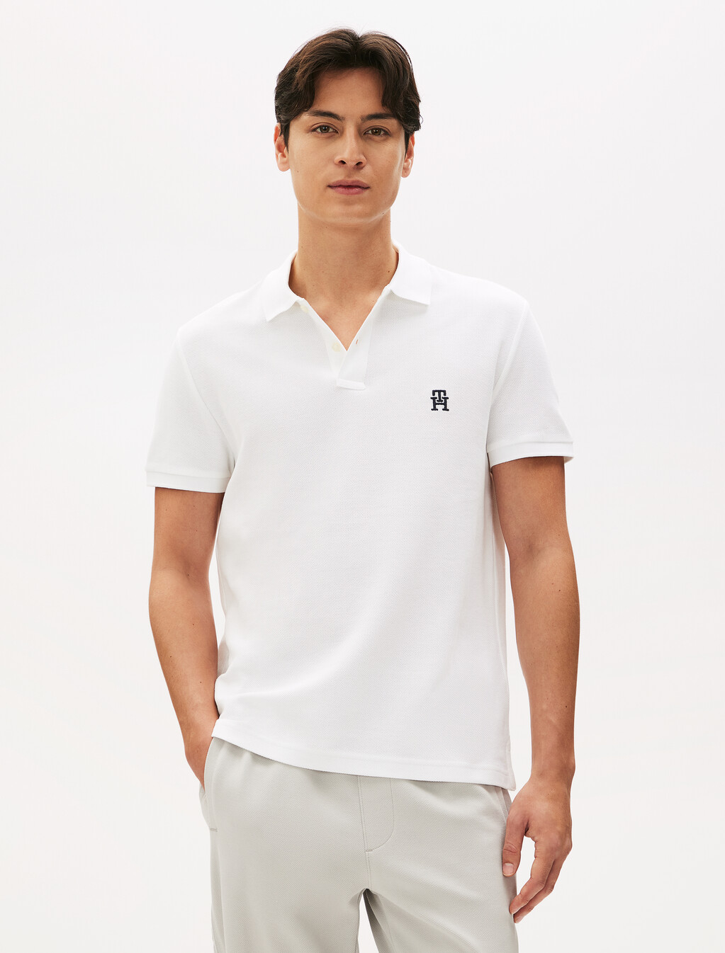 Monogram 標準版型 Polo, White, hi-res