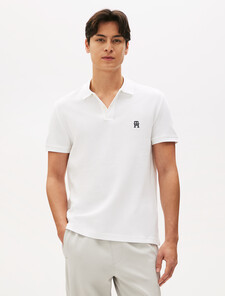 Monogram Logo Regular Polo, White, hi-res