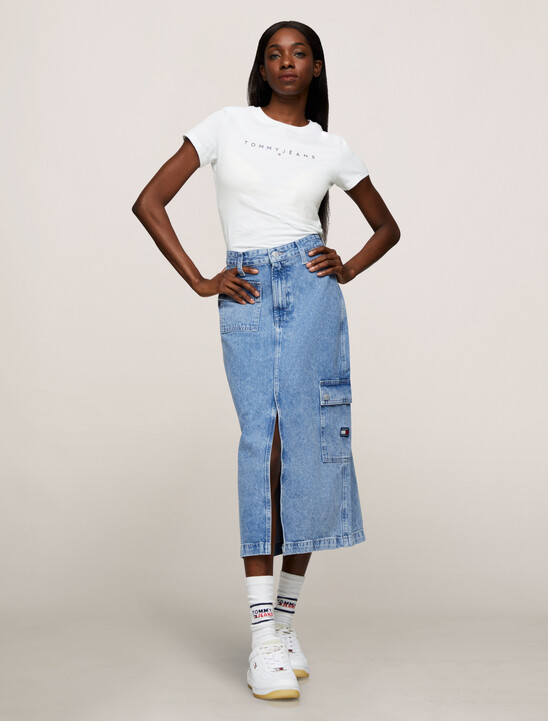 Logo Slim Fit T-Shirt, White Logo Slim Fit T-Shirt