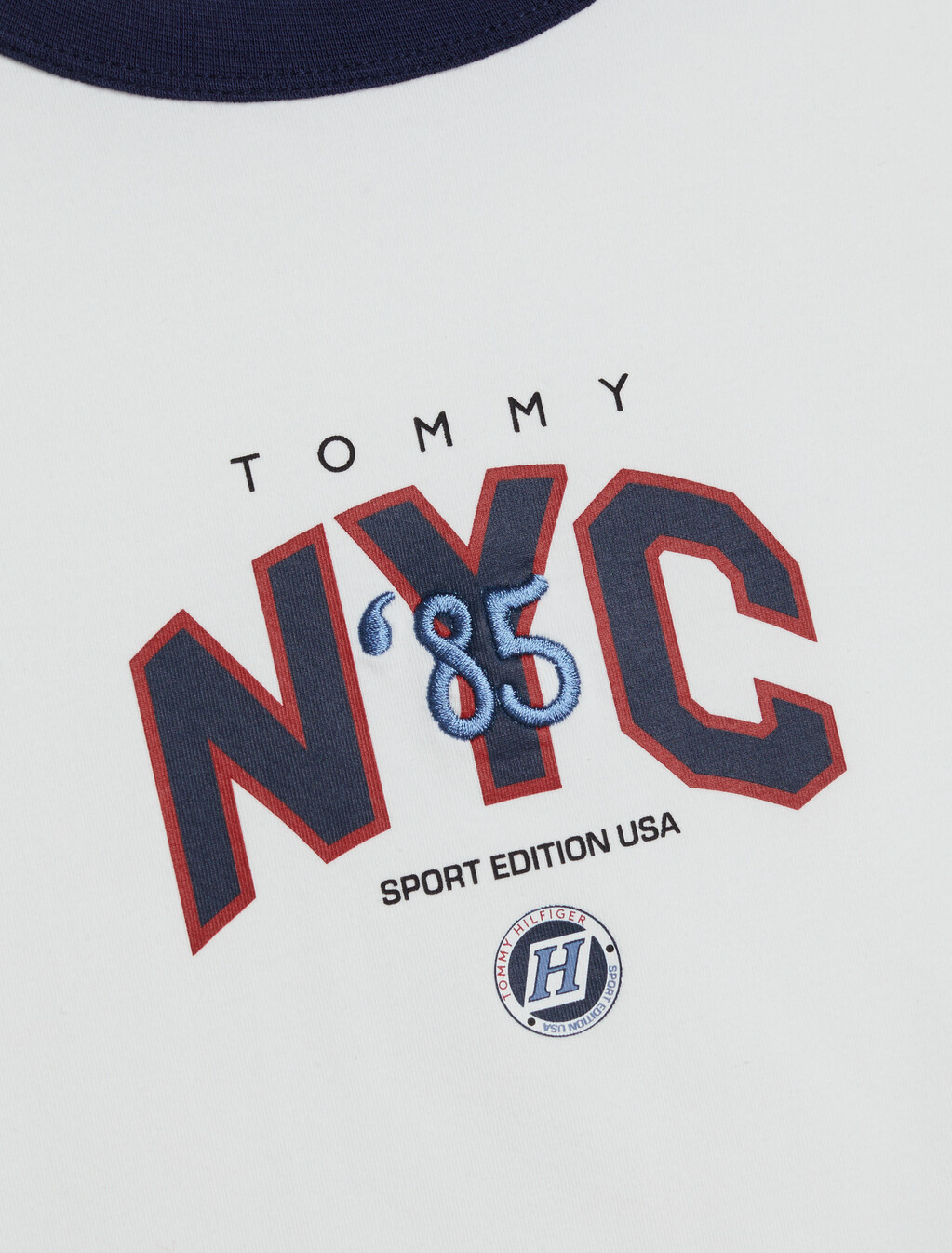 Tommy Jeans x Game Day Cropped Ranger T-Shirt, Ecru, hi-res