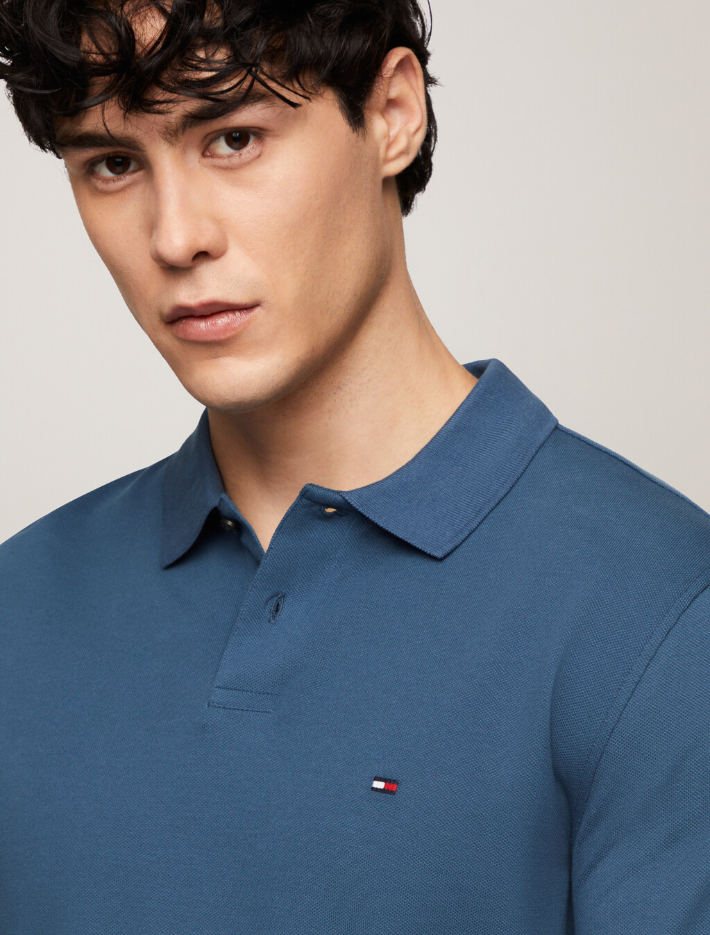 1985 Collection Regular Long Sleeve Polo, Aegean Sea, hi-res