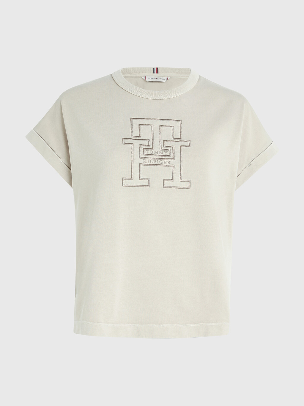 Embroidery Relaxed Fit T-Shirt, Light Sandalwood, hi-res