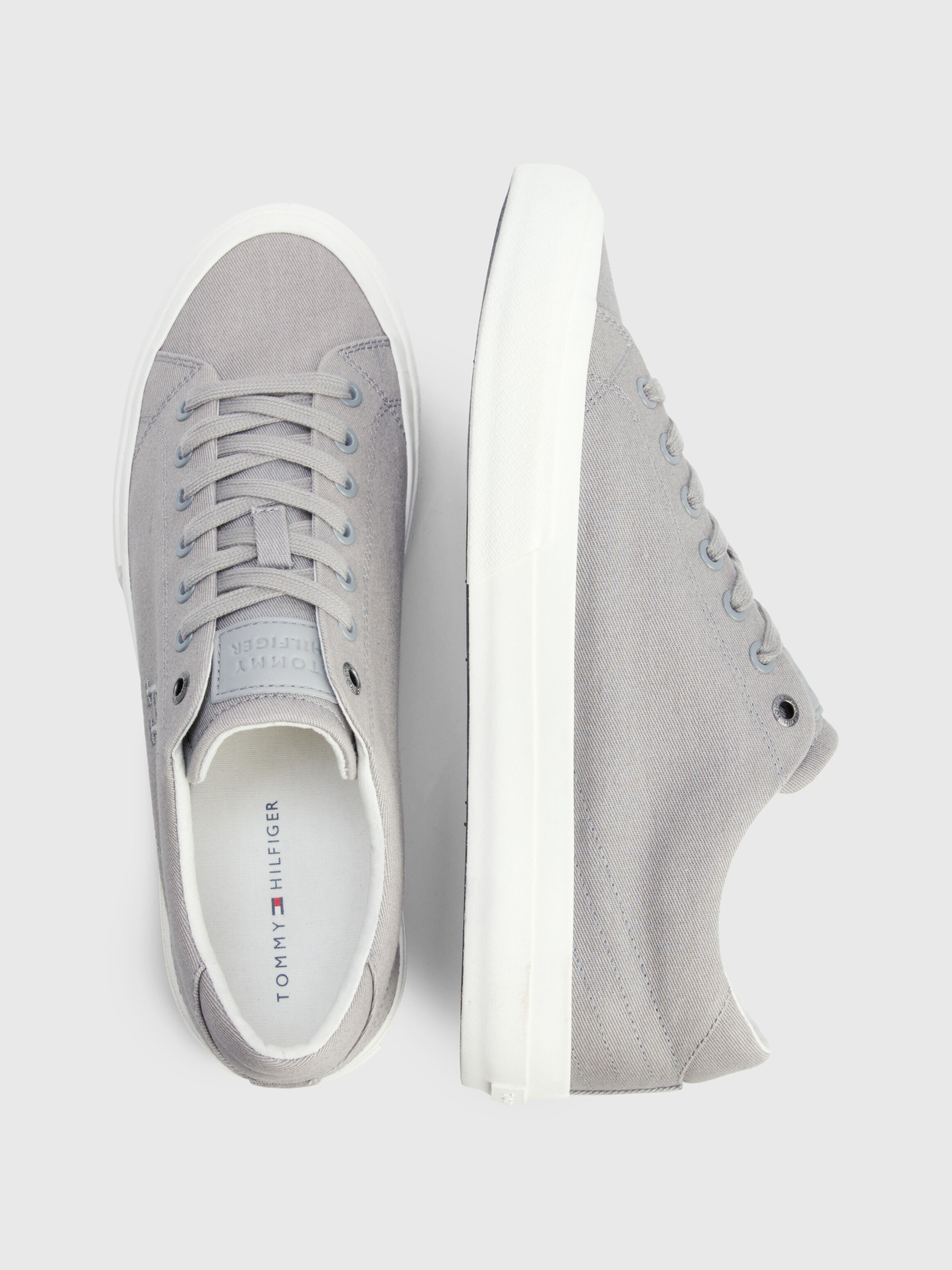 Tommy hilfiger sales silver trainers