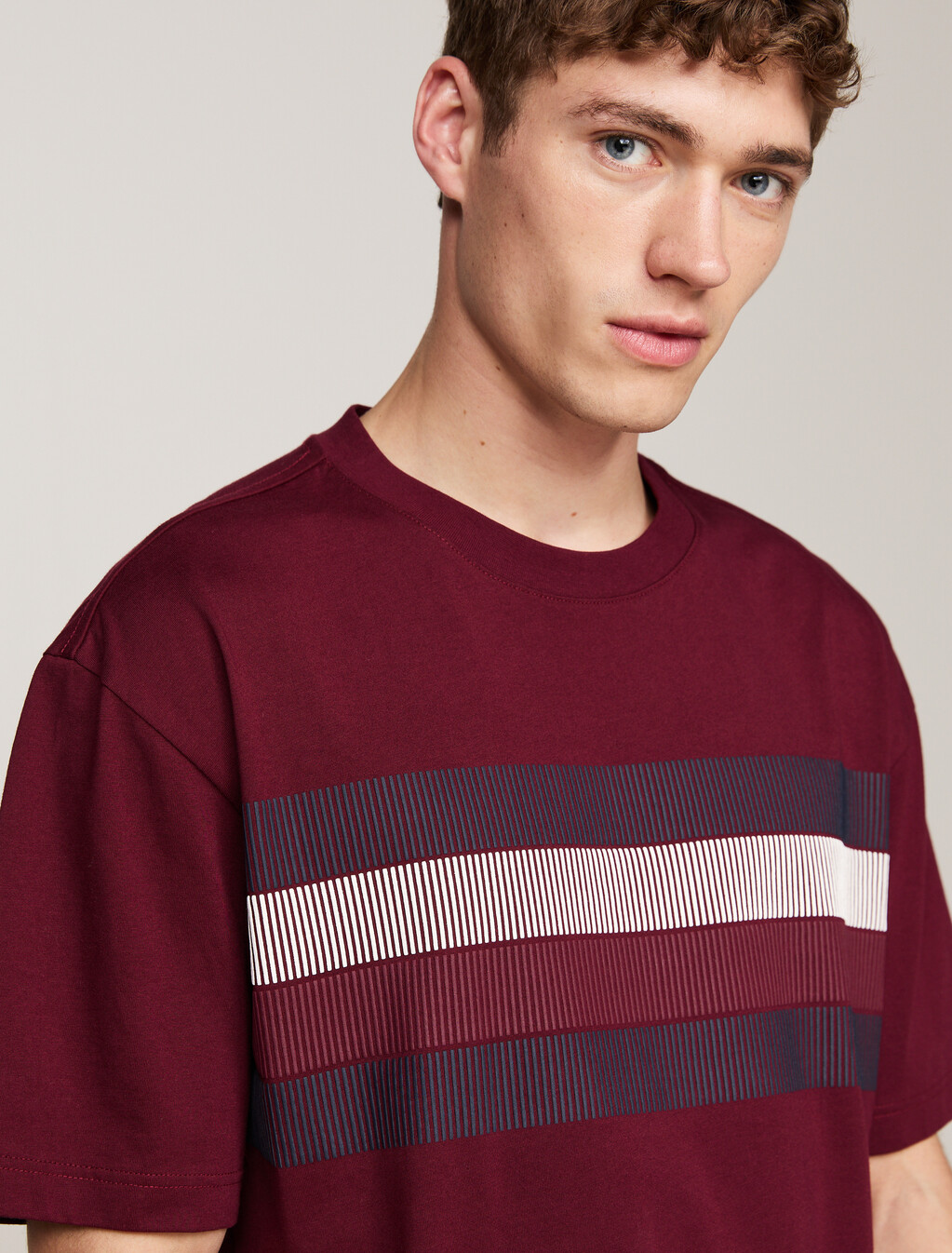 Shadow Flag Relaxed T-Shirt, Deep Rouge, hi-res