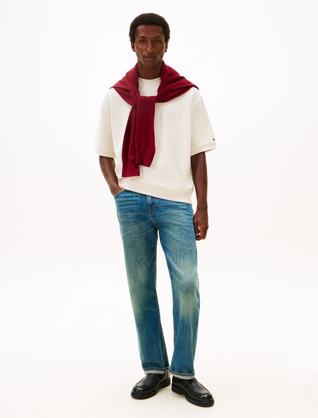 Reverse Terry Sweatshirt, Ivory Petal, hi-res