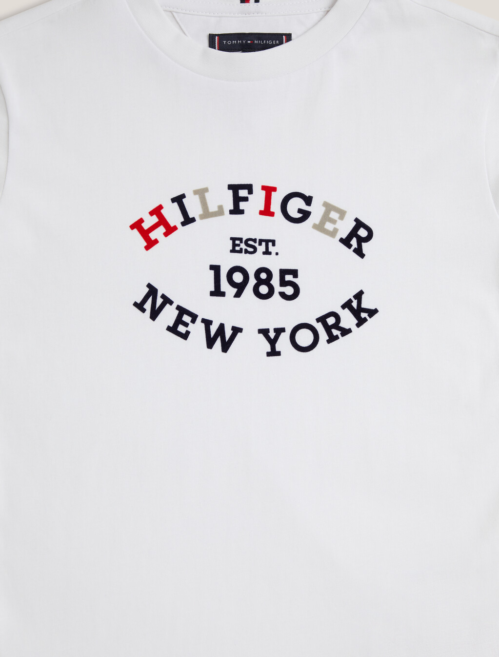 Boys Monotype Flock Logo T-Shirt, White, hi-res