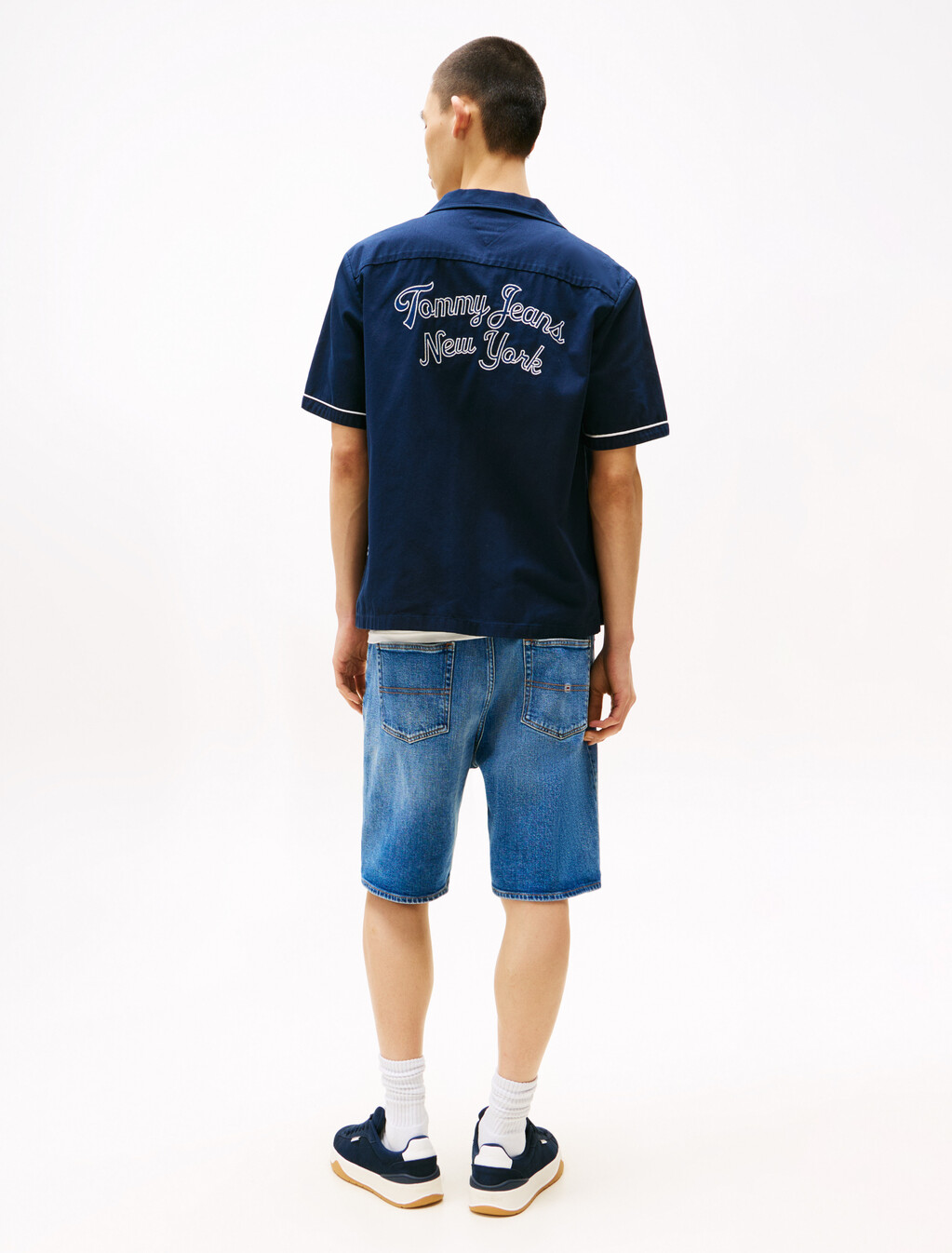 後背標誌短袖襯衫, Dark Night Navy, hi-res