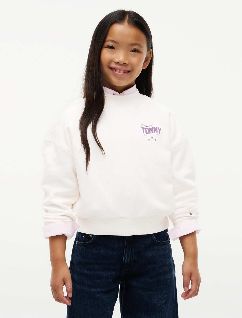 Star Back Graphic Sweatshirt, Off White, hi-res