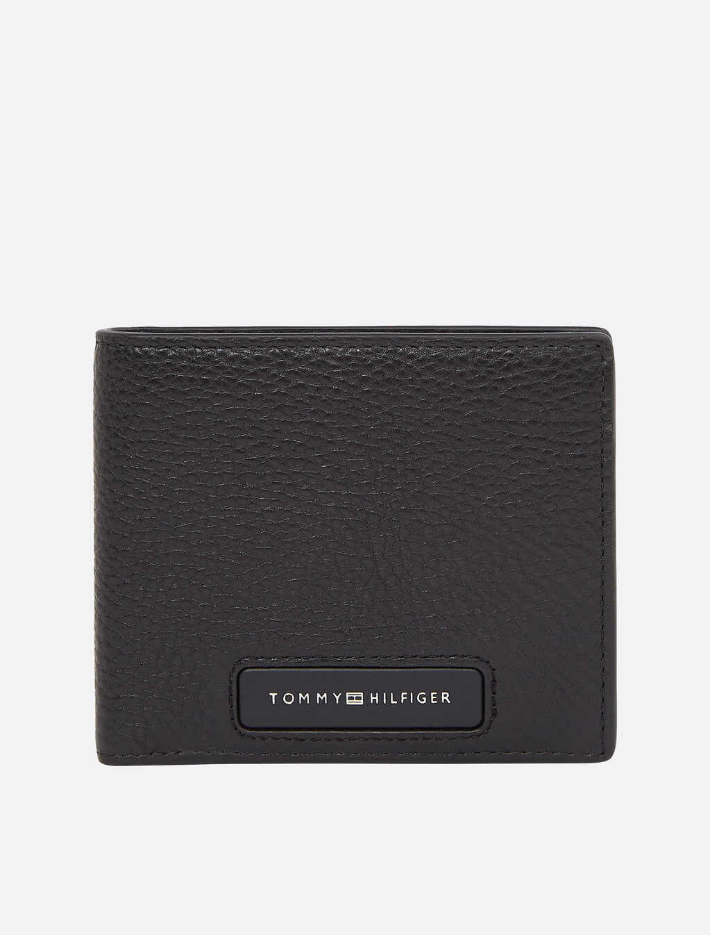TH Monogram 皮革雙折短夾, Black, hi-res