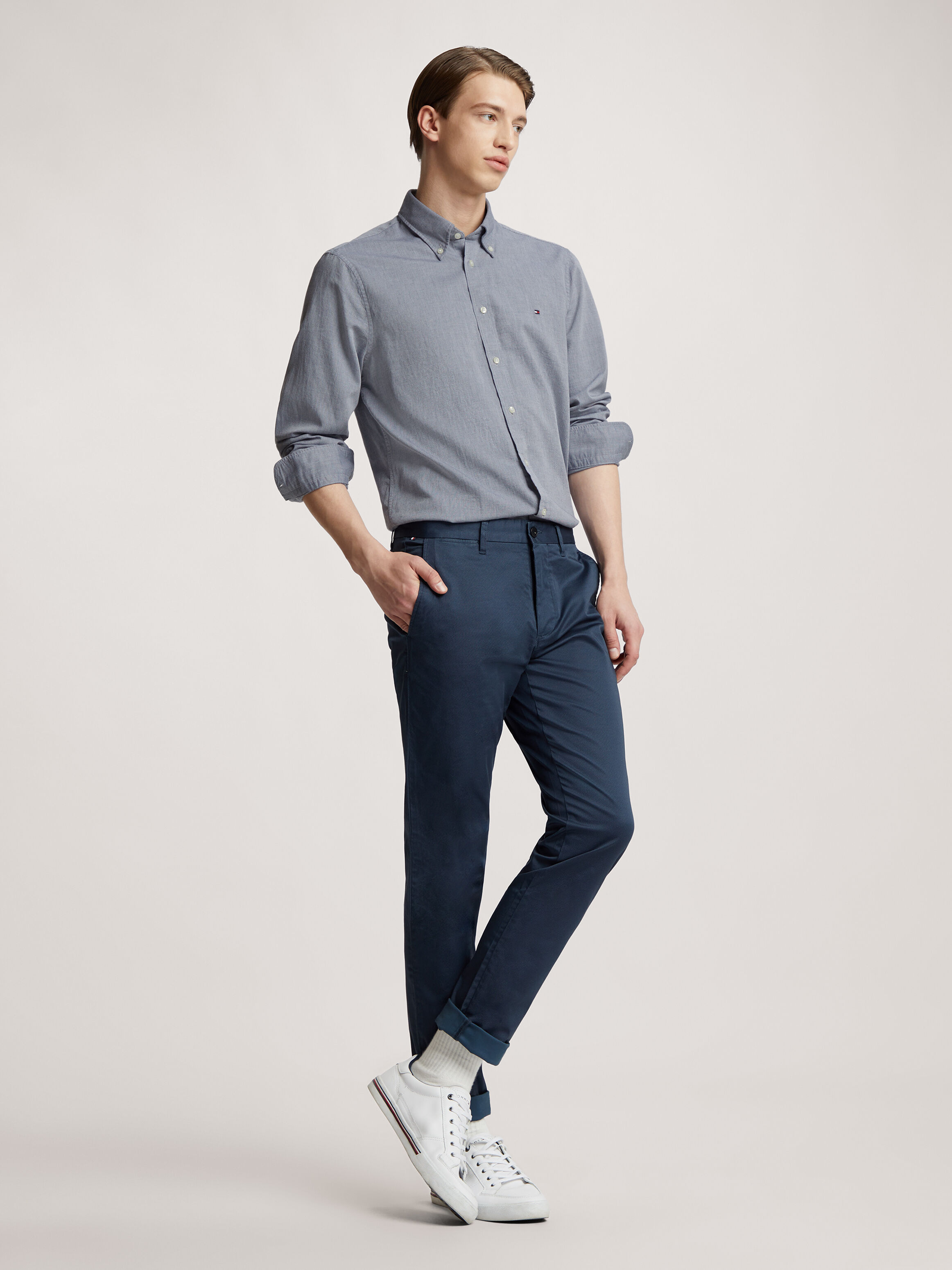 Slim Fit Oxford Shirt blue Tommy Hilfiger Taiwan