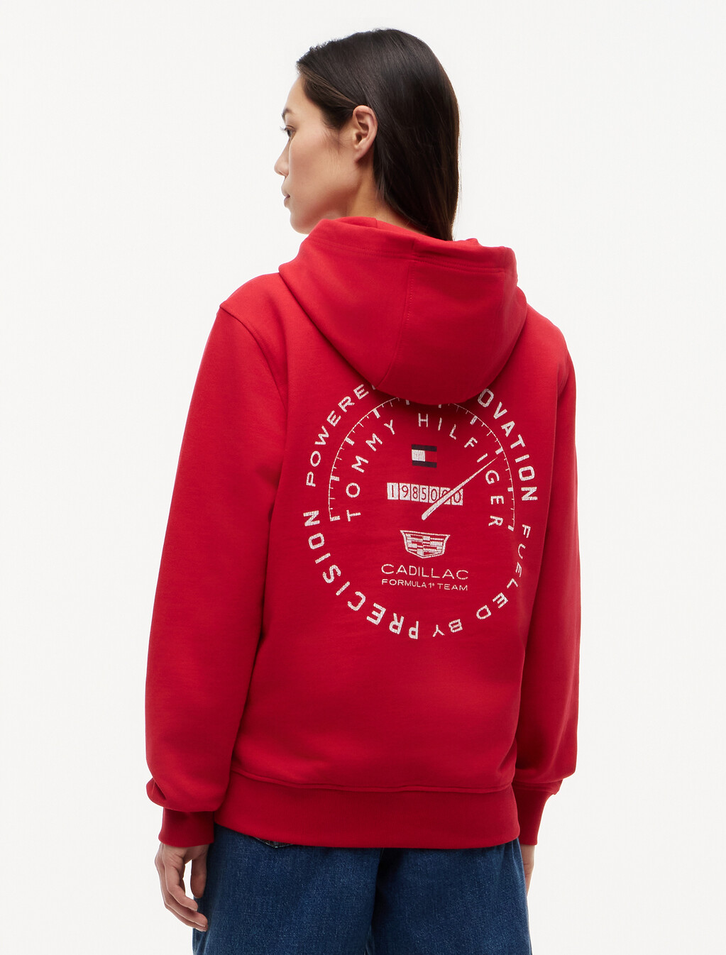 TH x Cadillac Formula 1&reg; Team Back Graphic Hoody, Red, hi-res