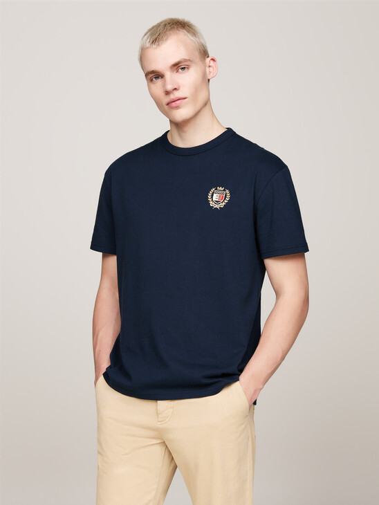 Logo Embroidery Crew Neck T-Shirt