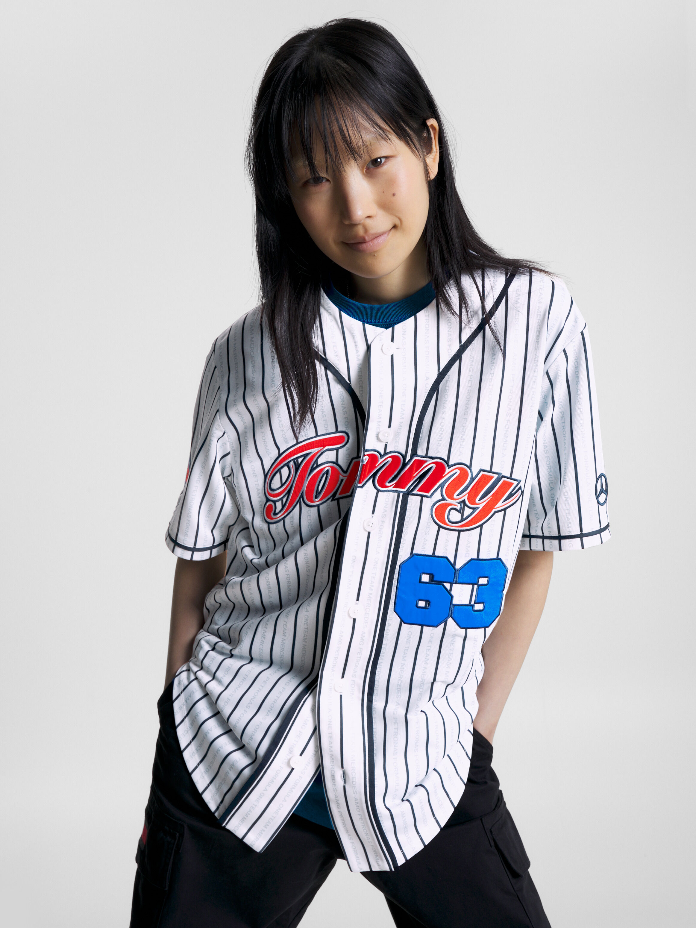 Tommy X Mercedes Amg F1 X Awake Ny George Russell Baseball Shirt