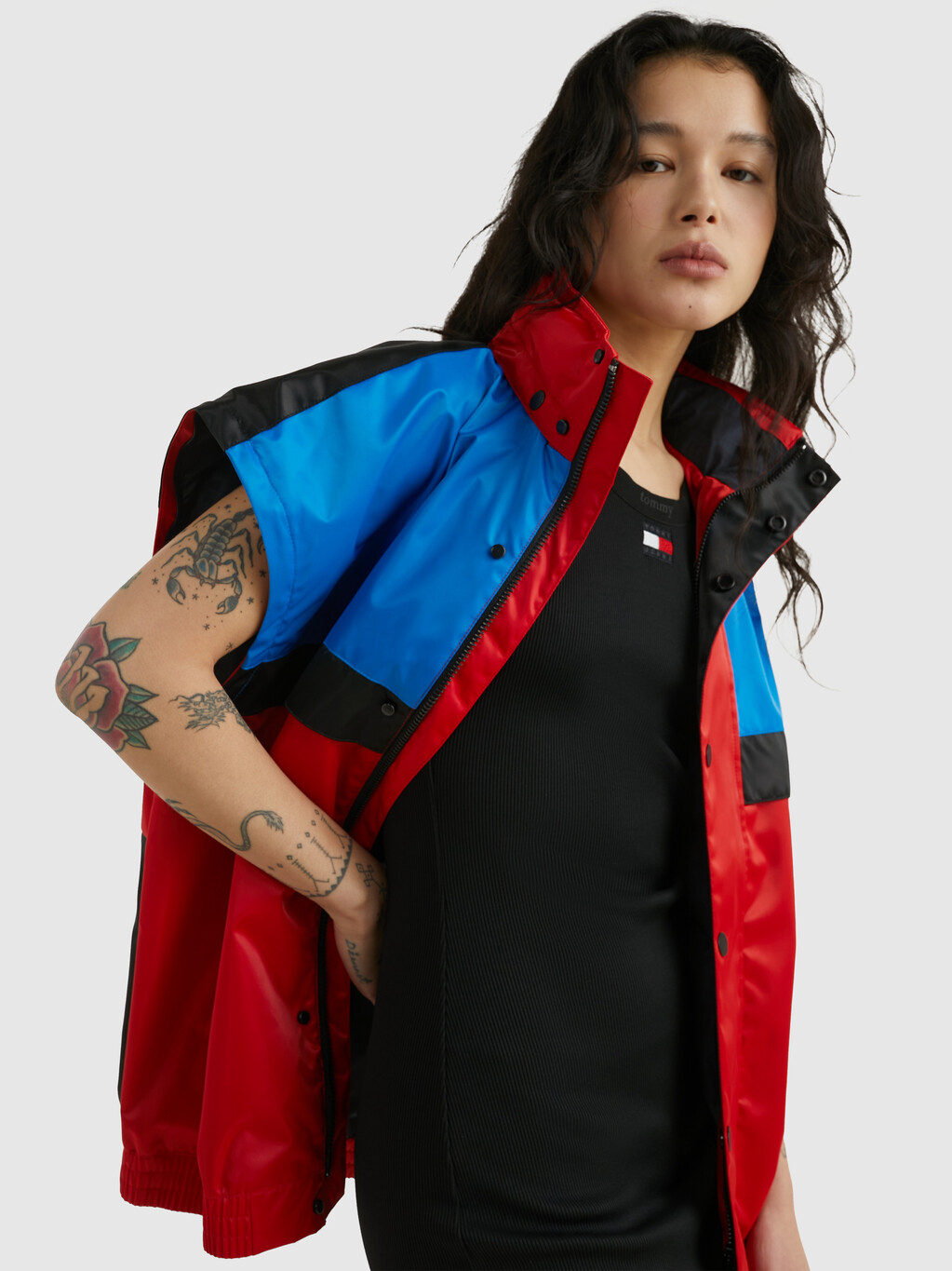 Dual Gender Colour-Blocked Sailing Jacket, Ocean Hue, hi-res