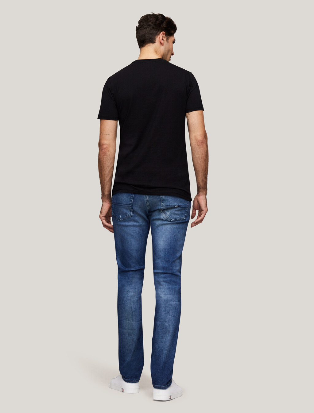 Extra Slim Rubber Logo T-Shirt, Black, hi-res