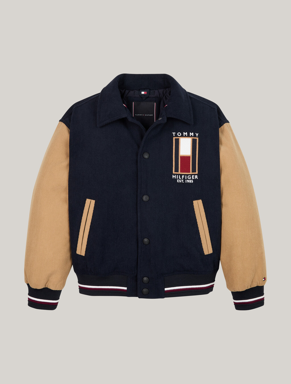 Back Logo Corduroy Bomber Jacket, Desert Sky / Classic Khaki, hi-res