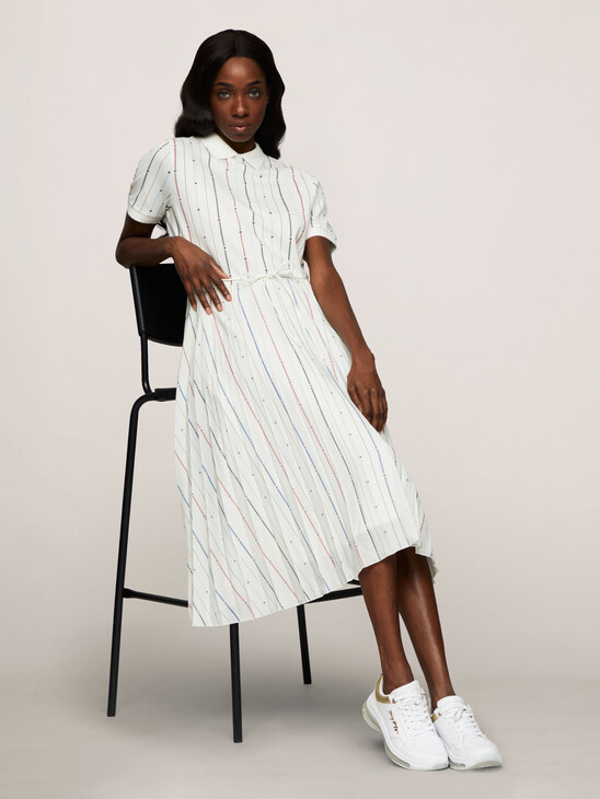 Flag Stripe Polo Dress