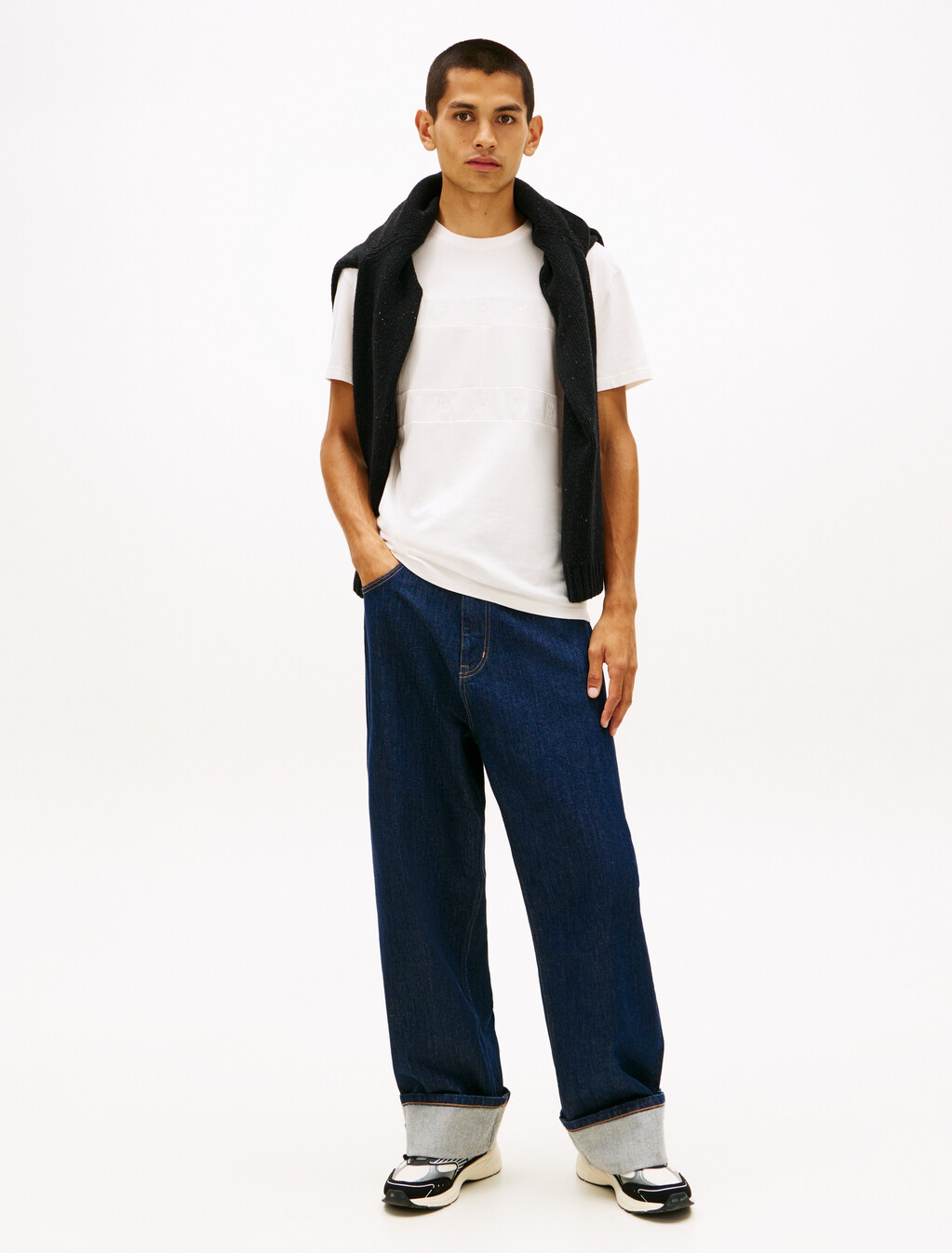 同色調標誌鑲布 T 恤, Ancient White, hi-res