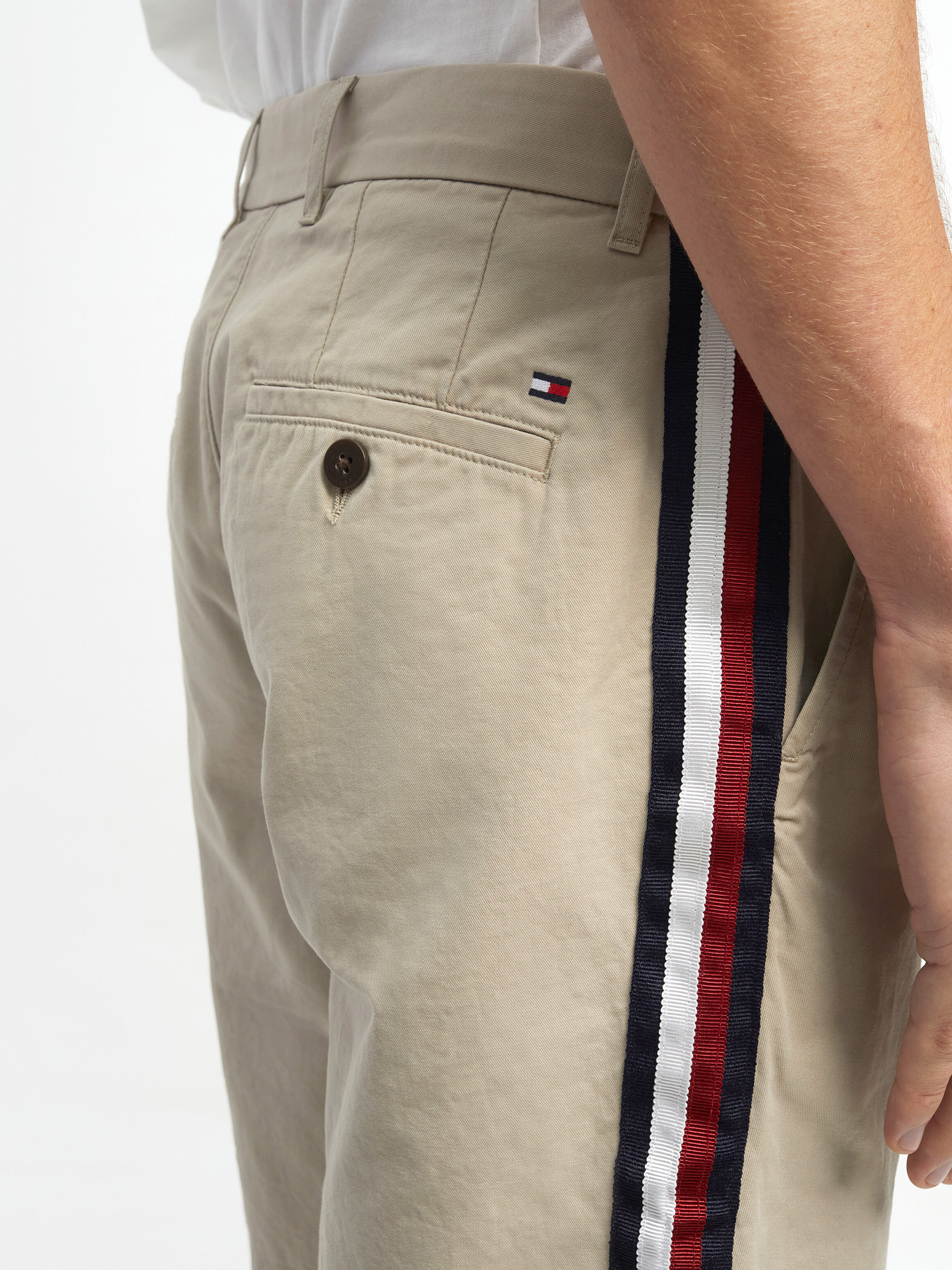 Brooklyn Twill Side Tape Shorts natural Tommy Hilfiger Taiwan