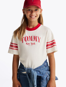 Colour-Blocked Crew Neck T-Shirt, Ancient White, hi-res