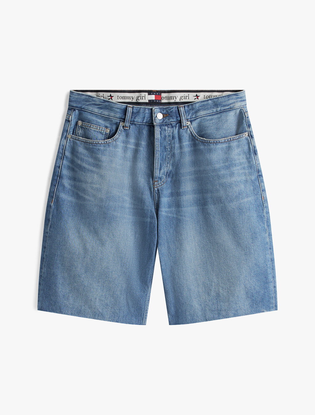 Tommy Girl 寬鬆牛仔短褲, Indigo Wash, hi-res