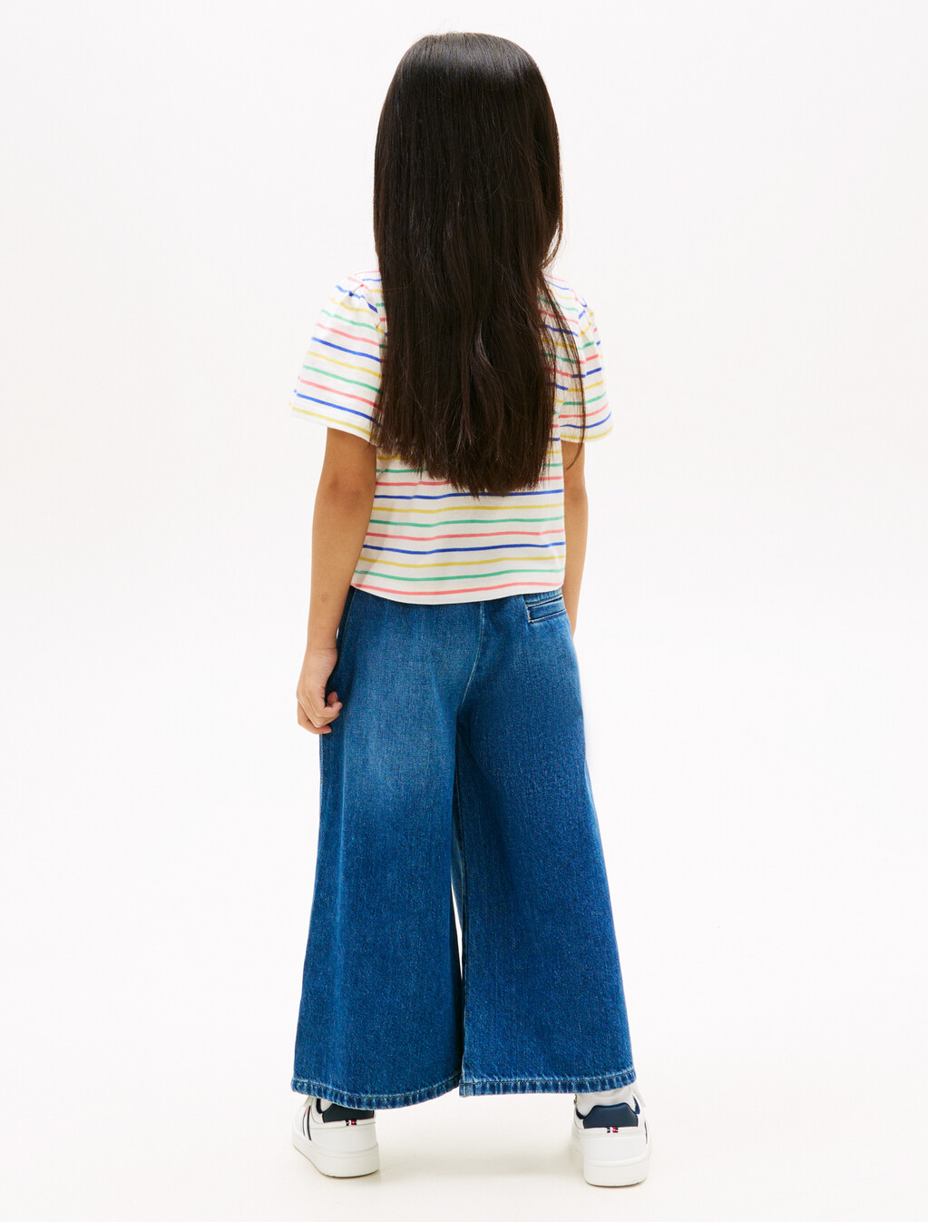 Stripe Relaxed Jersey Crew Neck Top, Ancient White Stripes, hi-res