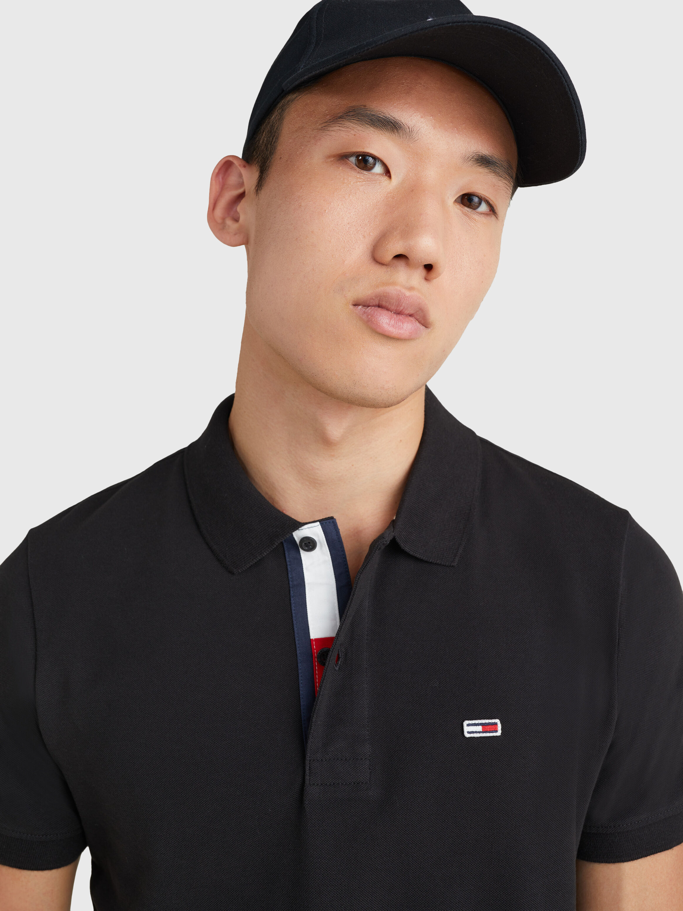 Tommy Jeans Flag Slim Polo black Tommy Hilfiger Taiwan