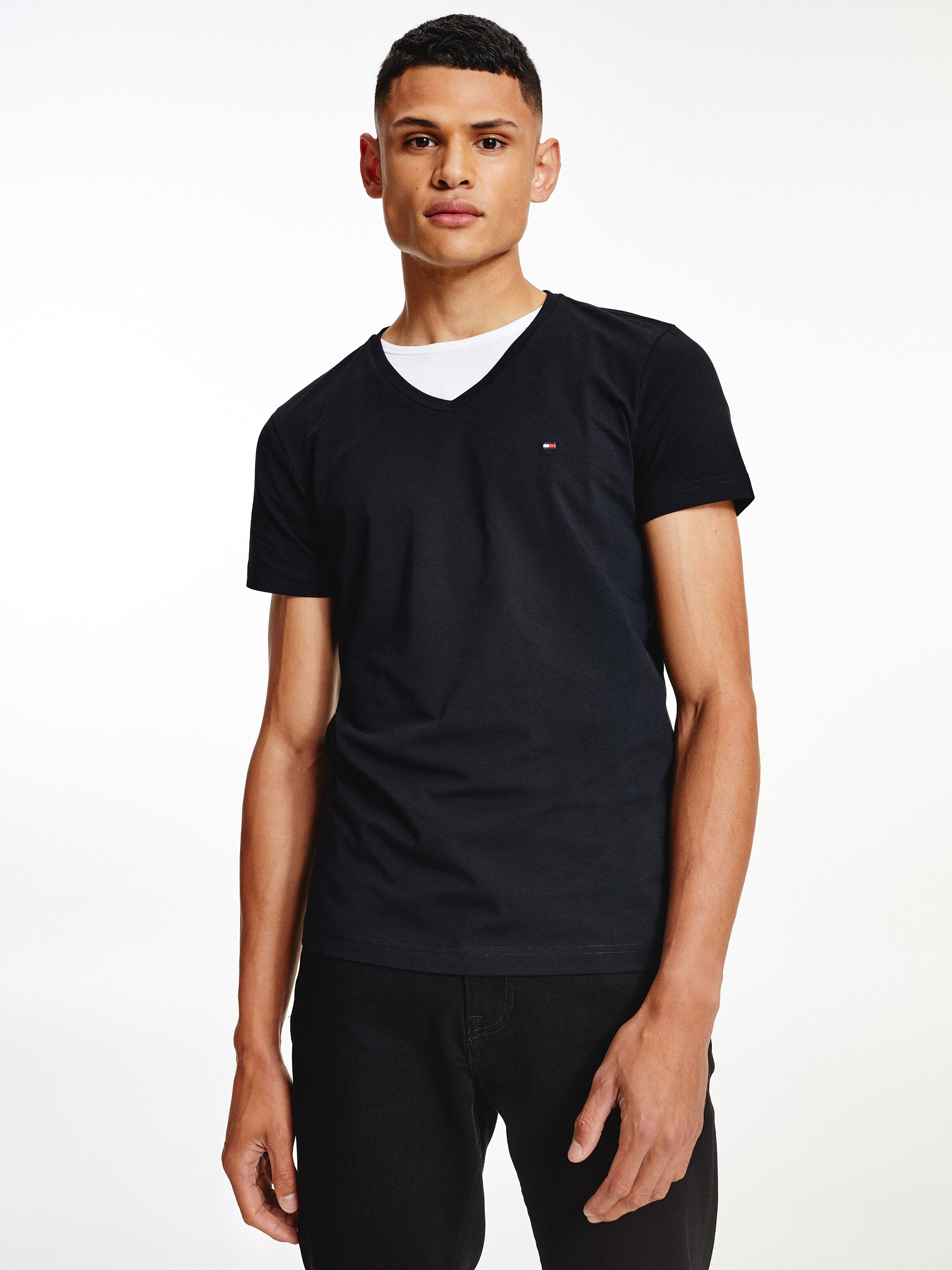 Tommy hilfiger t shirt v neck hotsell