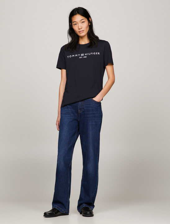 Logo Crew Neck T-Shirt, Desert Sky Logo Crew Neck T-Shirt