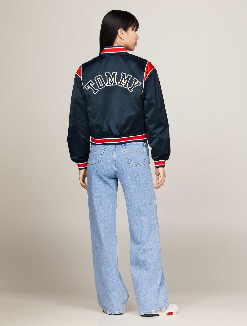 TJ x INTERNATIONAL GAMES 緞面飛行員外套, Twilight Indigo, hi-res