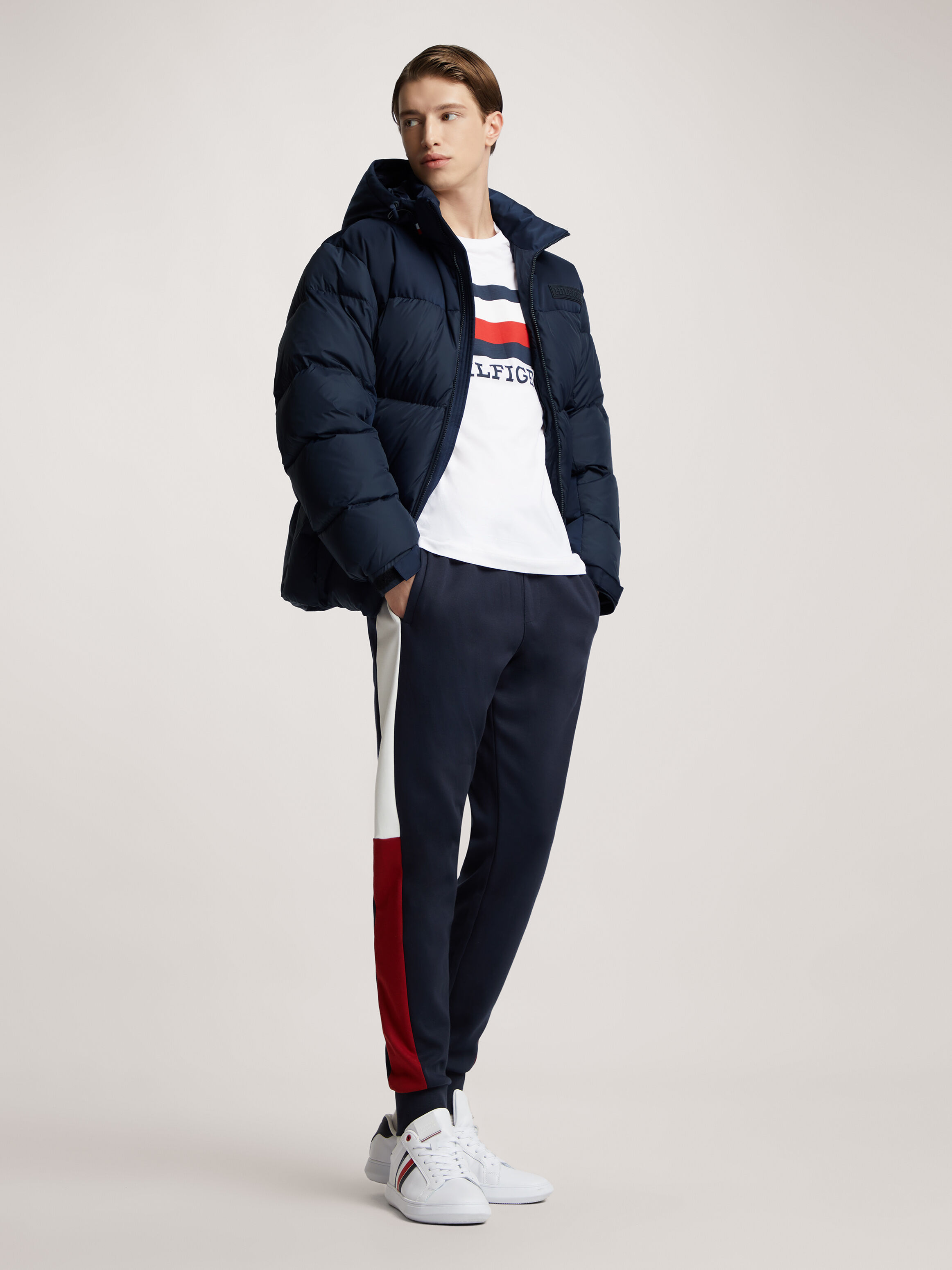 Tommy hilfiger convertible sale high shine puffer