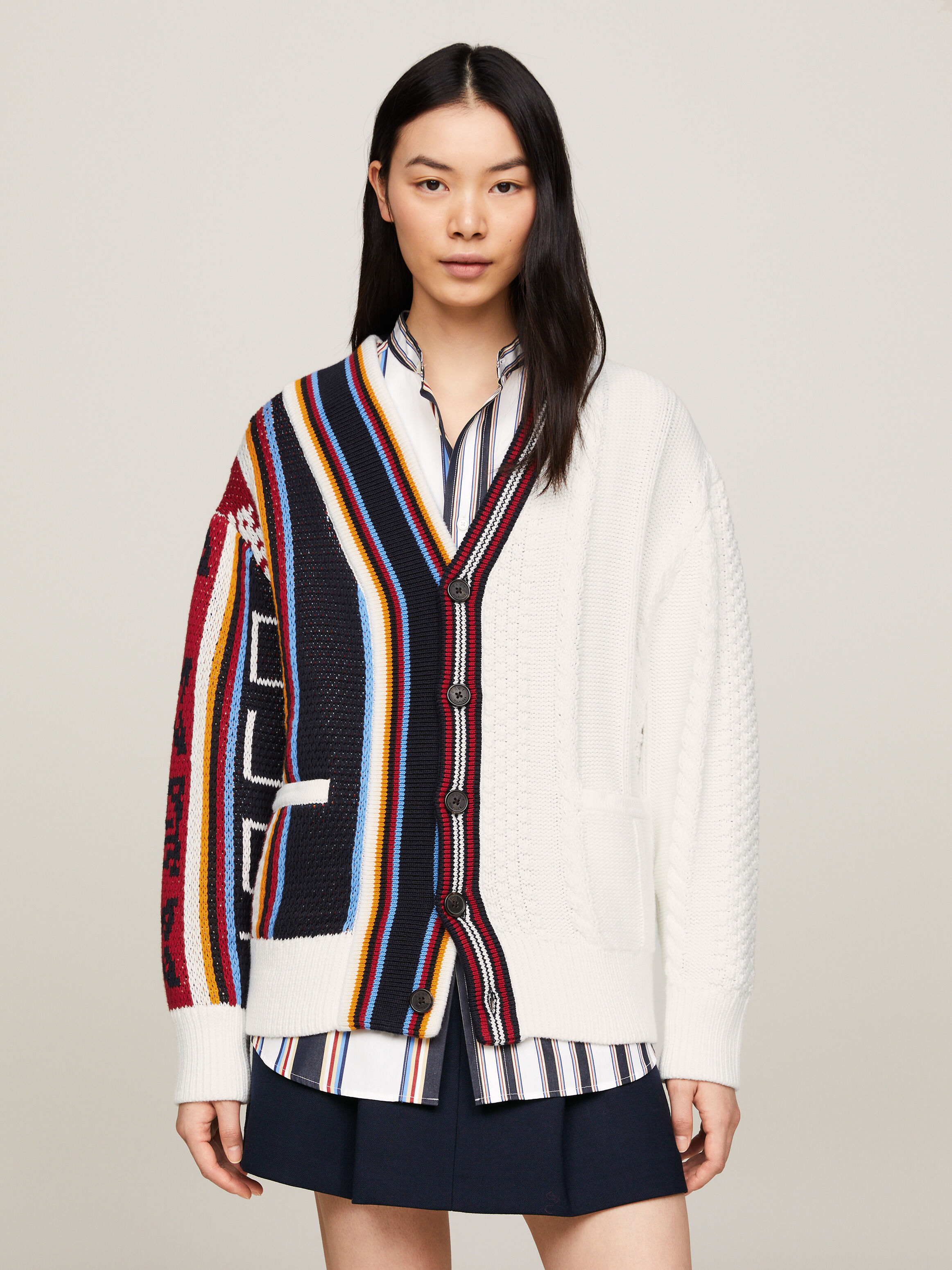 Tommy hilfiger best sale striped cardigan