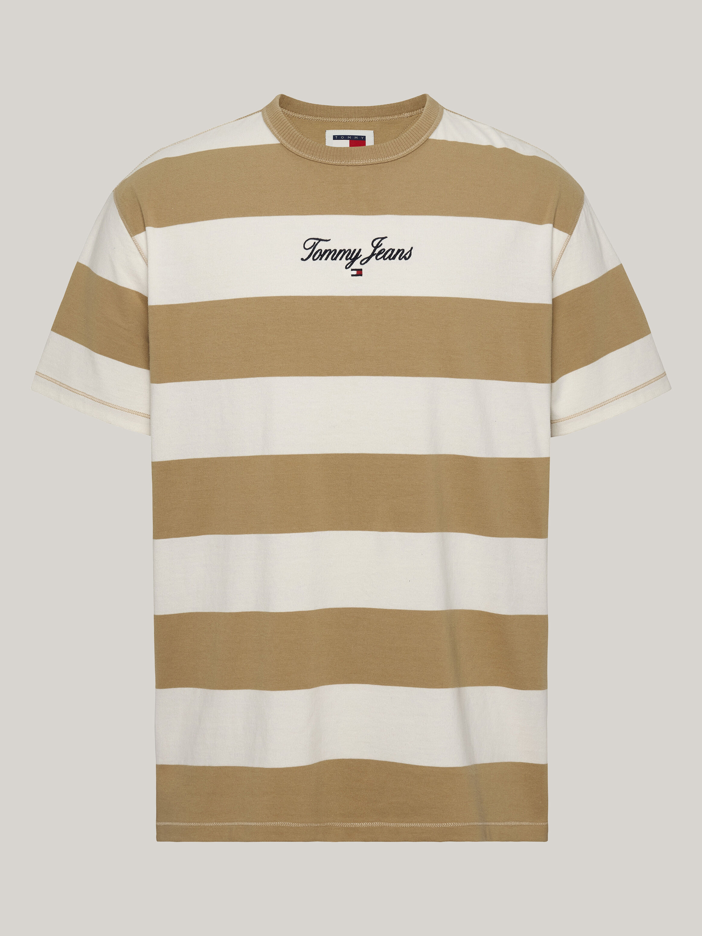 條紋Logo T 恤 Tawny Sand Multi