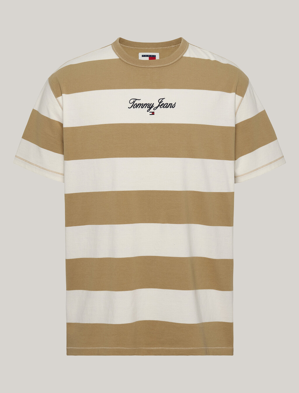 條紋Logo T 恤, Tawny Sand Multi, hi-res