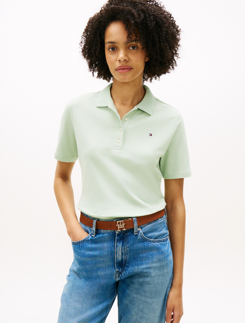 1985 Collection Flag Embroidery Regular Polo, Gentle Jade, hi-res