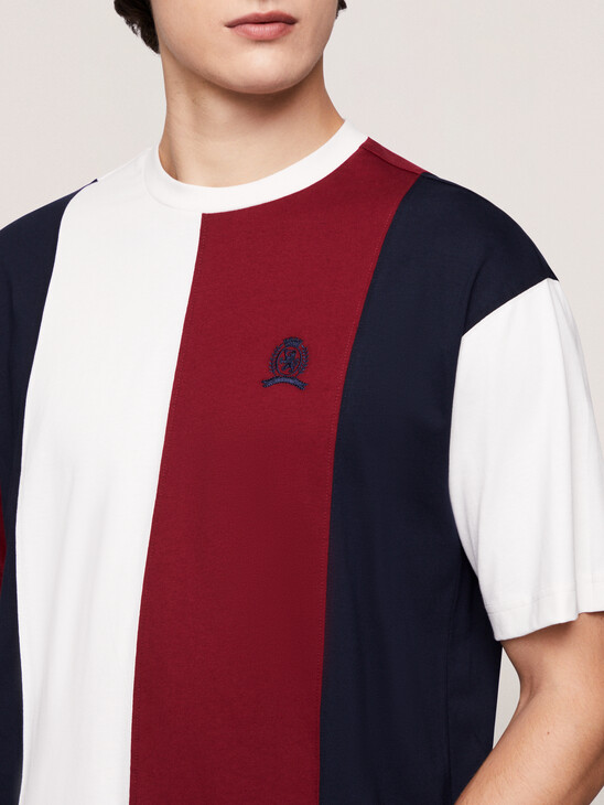 Crest Panelled T-Shirt