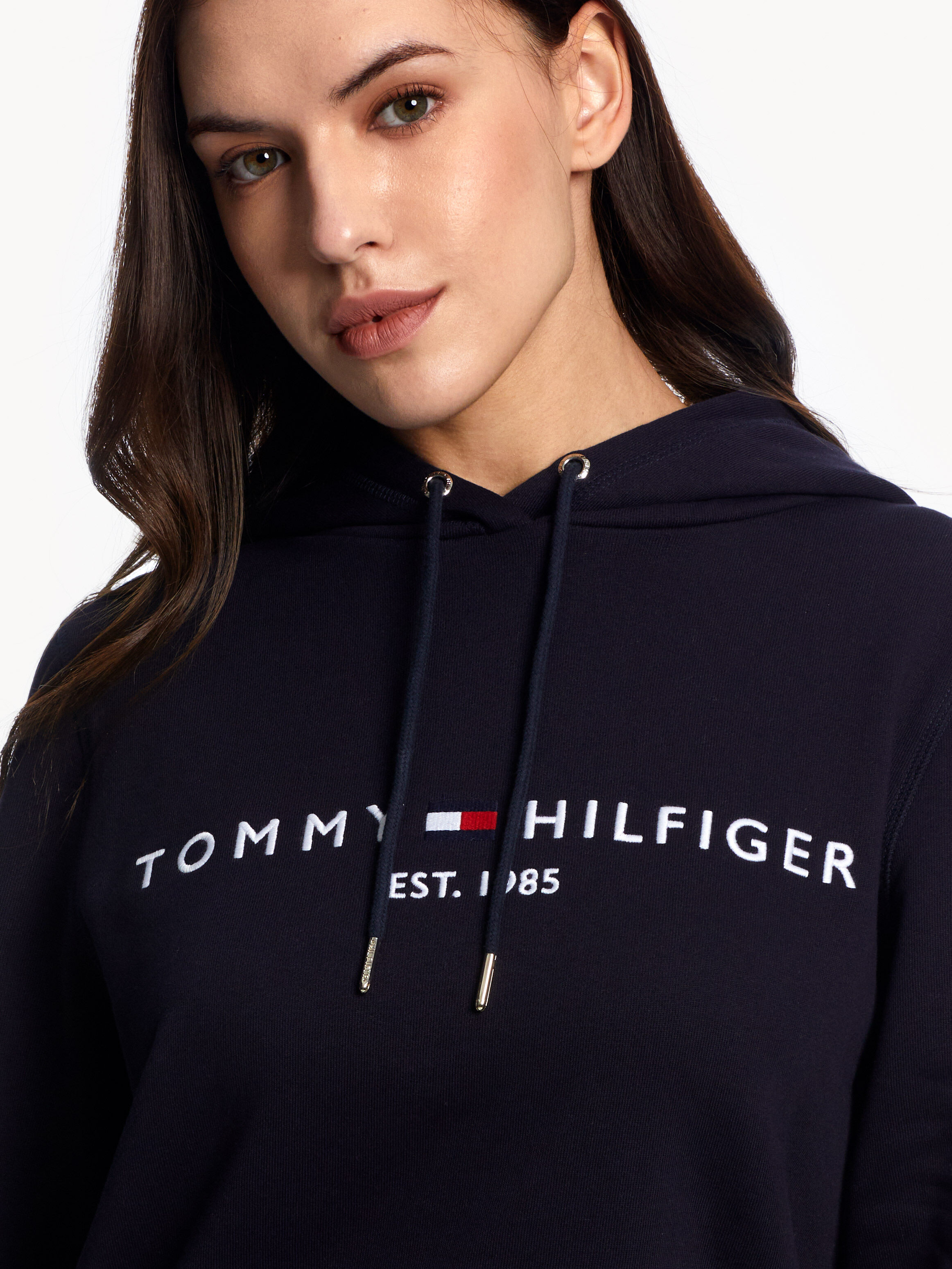 Logo Embroidery Hoodie blue Tommy Hilfiger Taiwan
