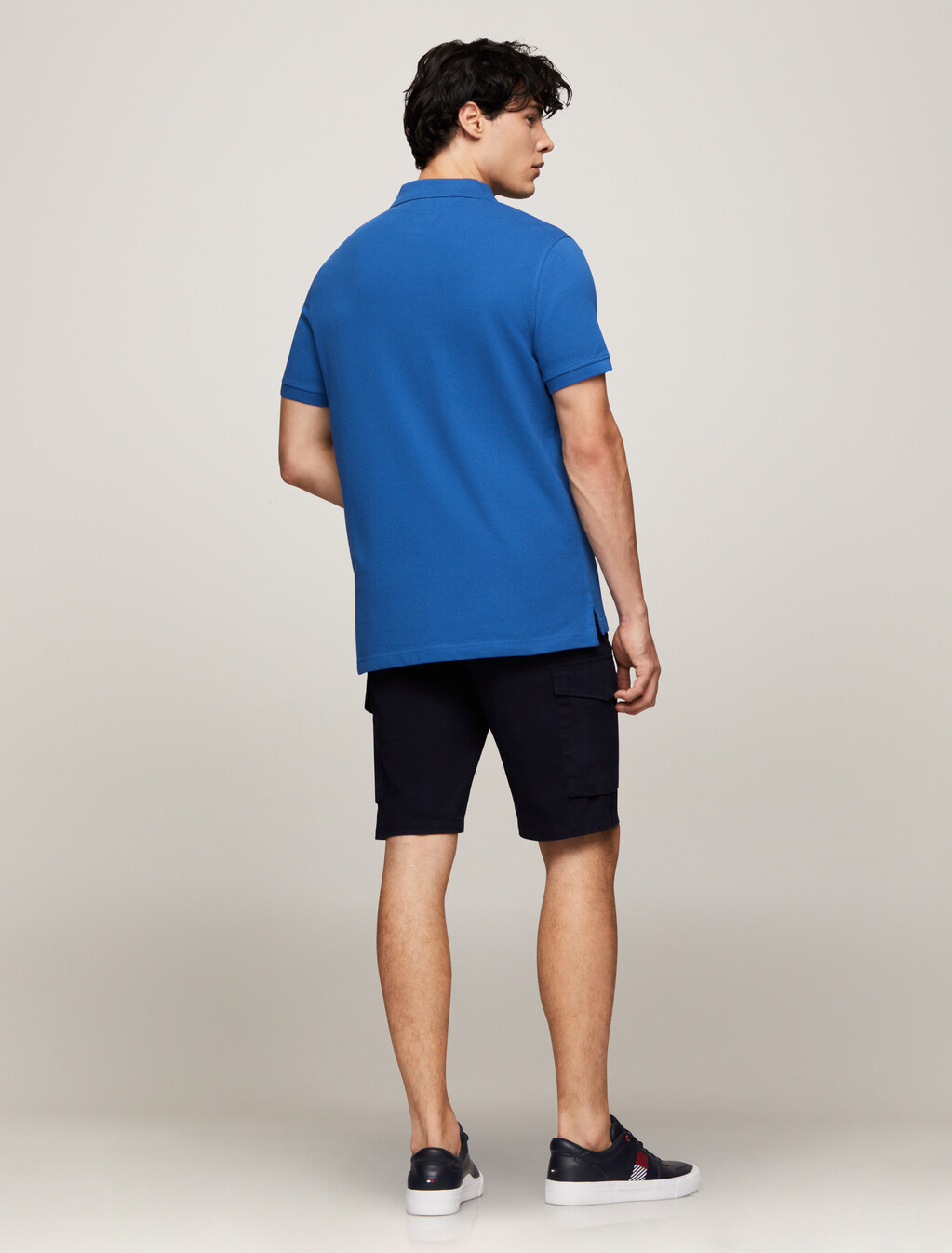 Organic Cotton Logo Polo, Monochrome Blue, hi-res