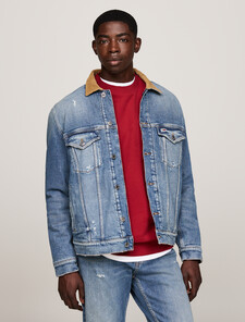 Ryan 仿舊牛仔卡車外套, Denim Medium, hi-res