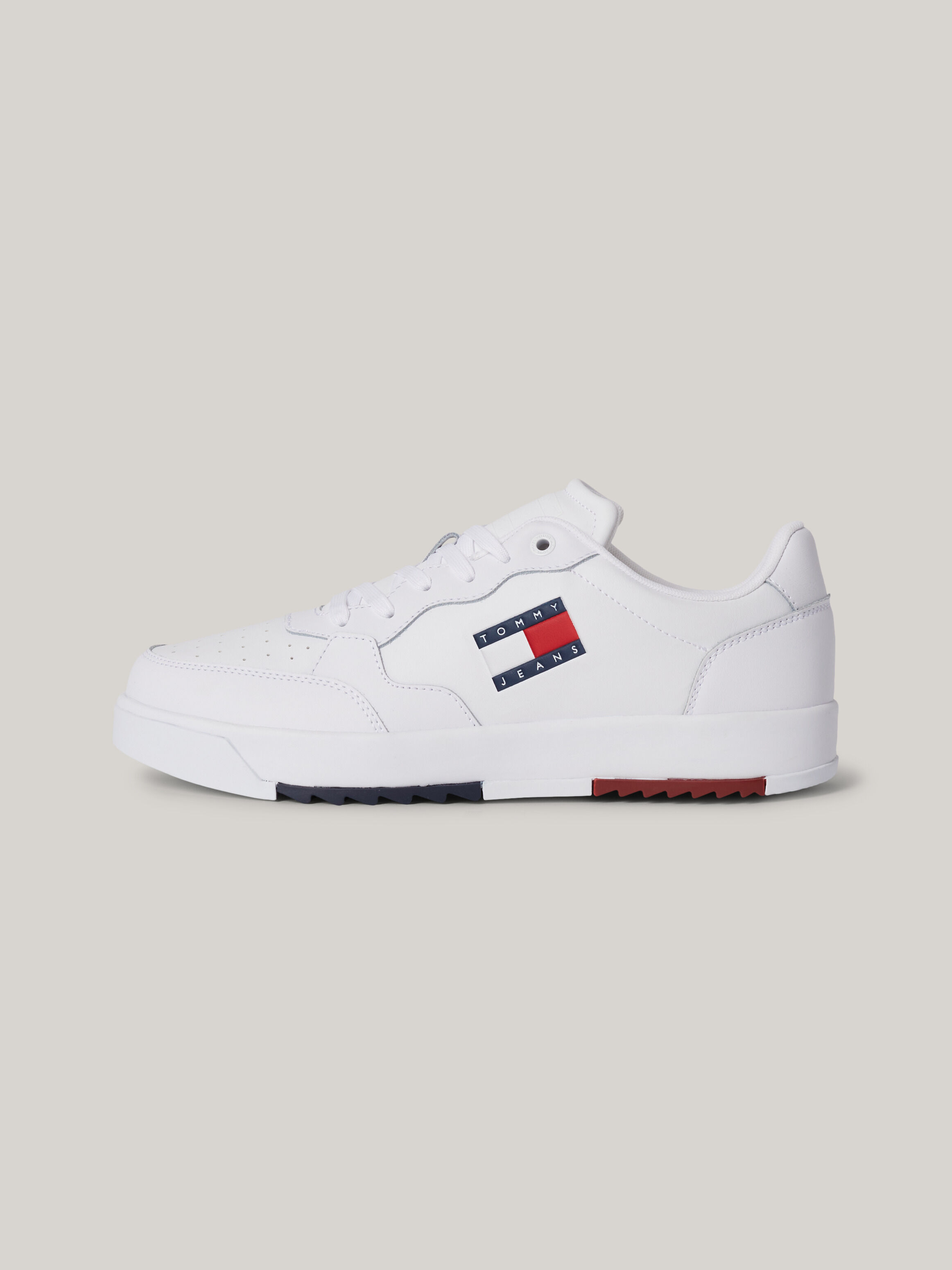 Retro Essential Leather Badge Trainers Tommy Hilfiger