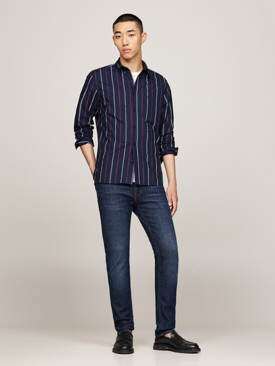 Hilfiger Monotype Pinstripe Regular Fit Shirt