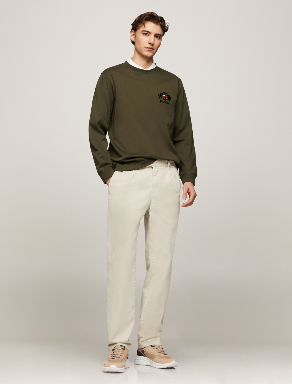 Icon Long Sleeve T-Shirt, Army Green, hi-res