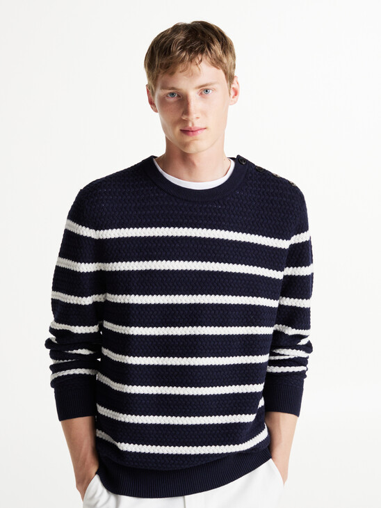 Smart Casual Stripe Wool Blend Jumper