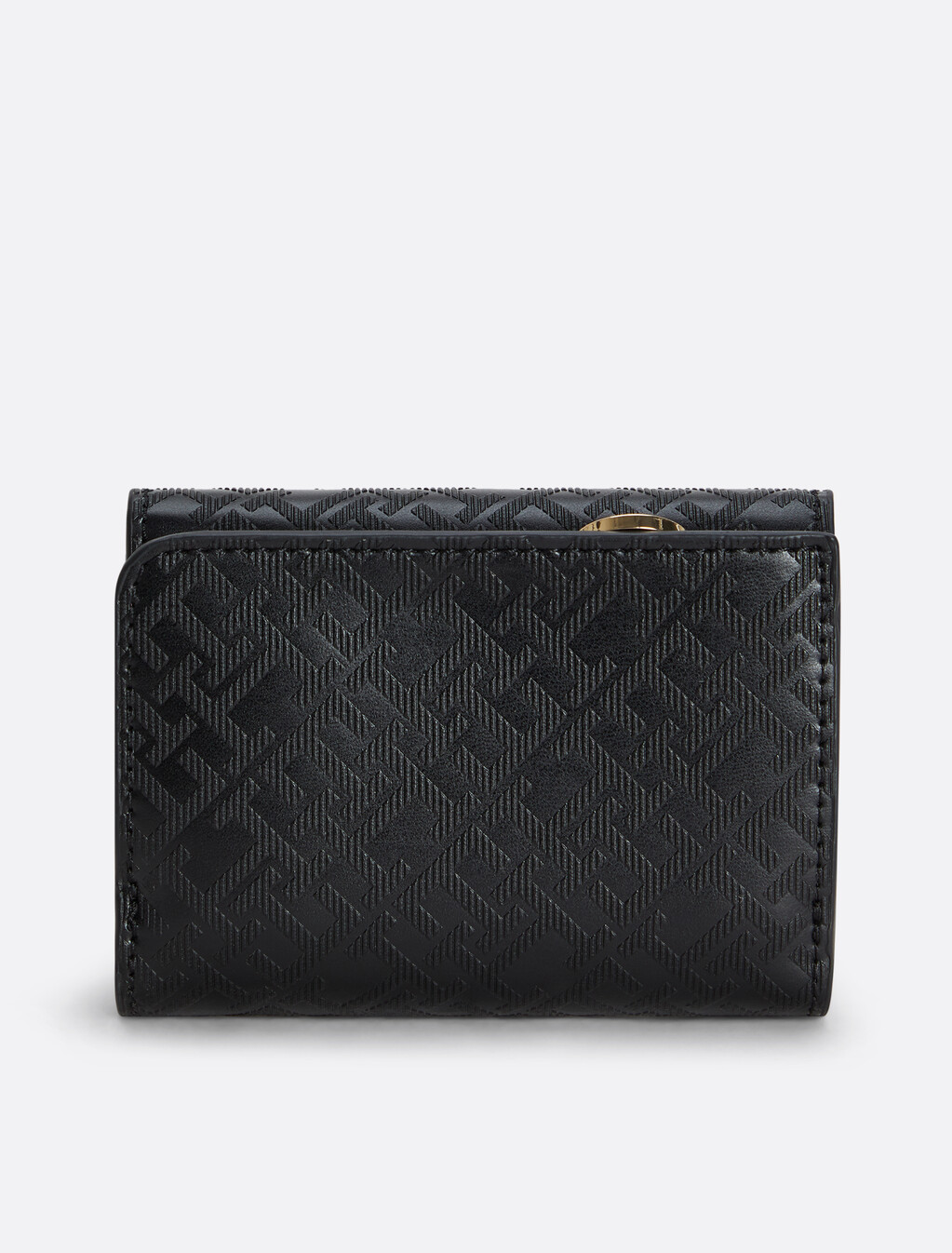 TH Monogram 三折式錢包, Black, hi-res
