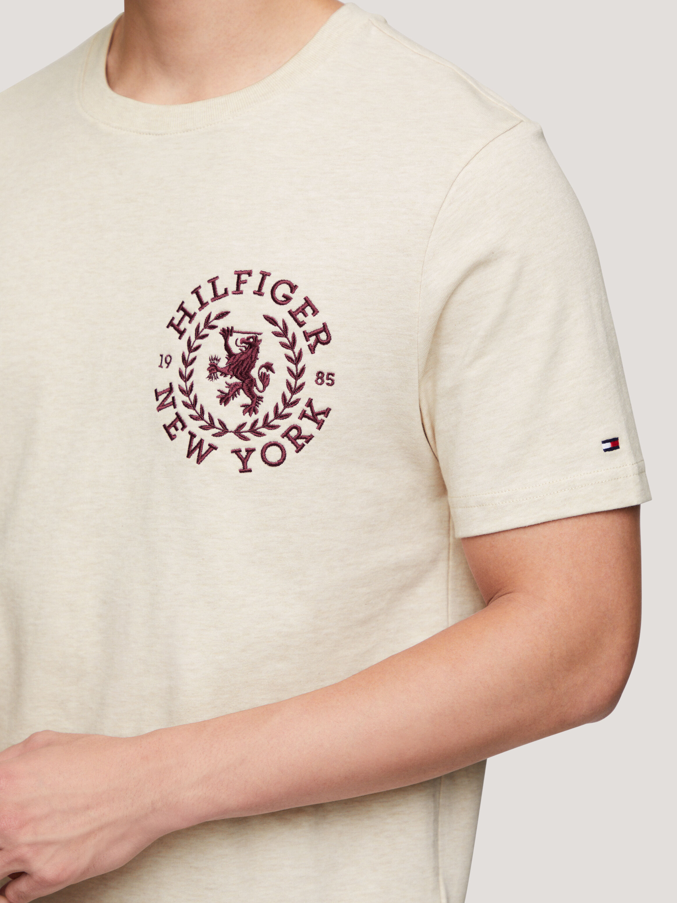 Jersey Crest Logo T Shirt natural Tommy Hilfiger Taiwan