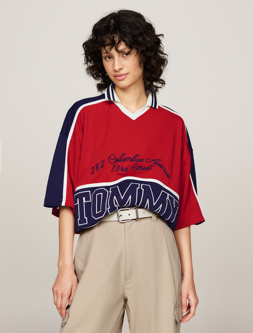 Dual Gender Colour-Blocked Logo Polo, Sweet Cayenne, hi-res