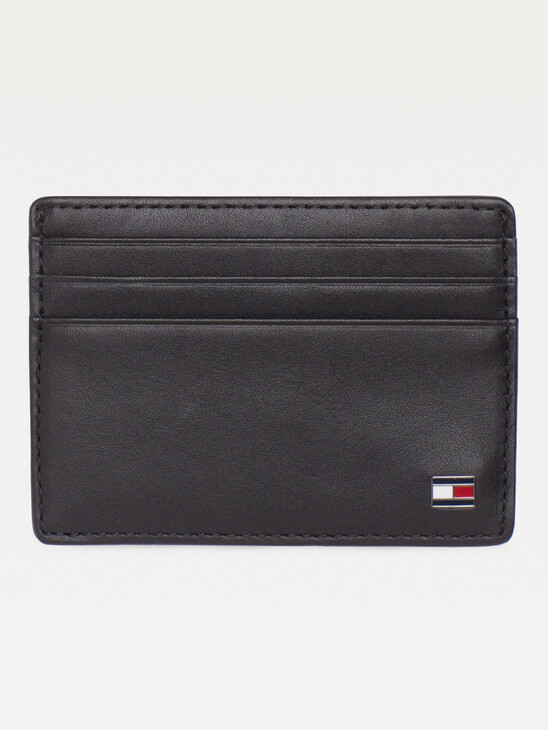 Embossed Logo Leather Card Holder