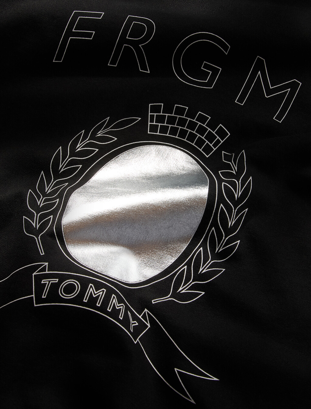 Crest Logo Crew Neck Sweatshirt, Black, hi-res